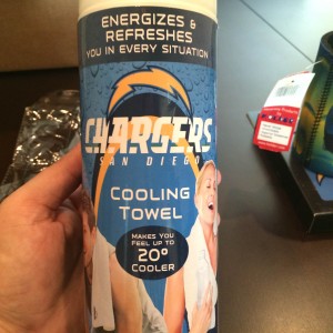 A cooling towel! We're going on day 3 of temperatures over 105 so this will come in handy!